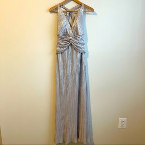 Silver Foil Knot-Back Gown